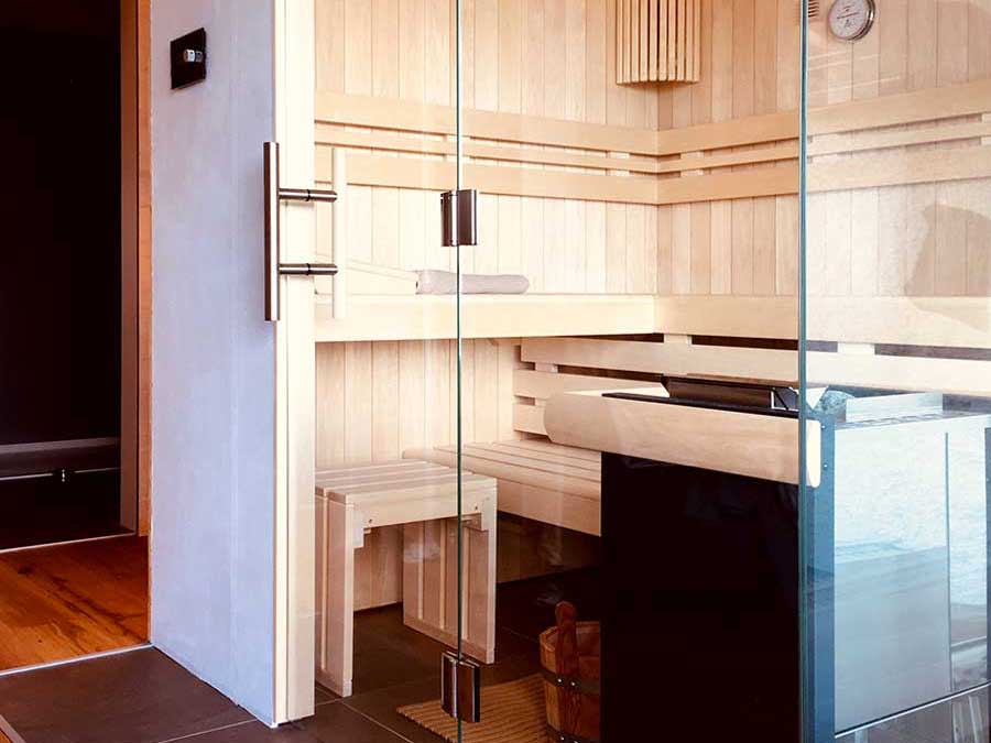 Sauna mit Glasfront